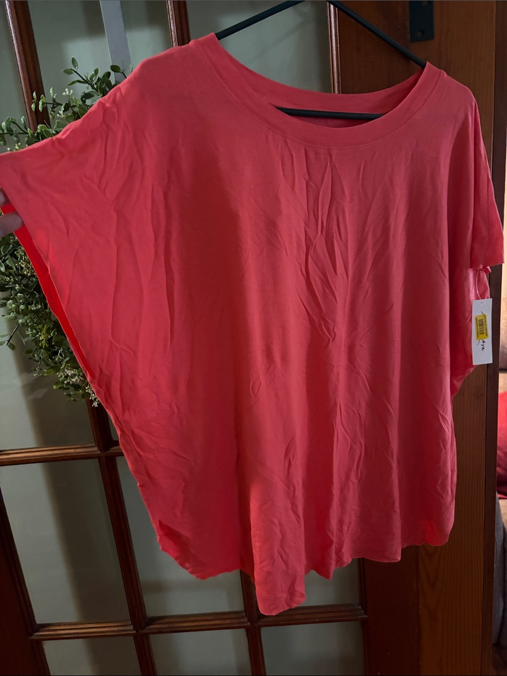 Anna & Ava Coral Pink Short Sleeve Oversized Tee